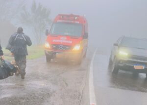 Casal sofre queda de motocicleta em Urubici