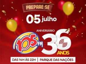 105 FM celebra 36 anos com festa solidária