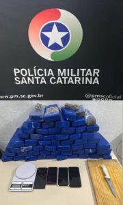 Mais de 40 quilos de drogas são aprendidos em Itapema