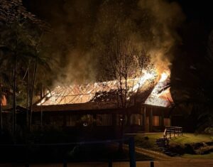 Mulheres escapam de incêndio em retiro religioso em SC