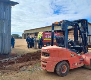 Acidente de trabalho deixa homem ferido em Jaguaruna