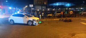 Jovem fica ferido em colisão no centro de Urussanga