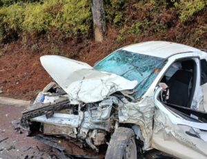 Colisão na BR-282 deixa um homem ferido