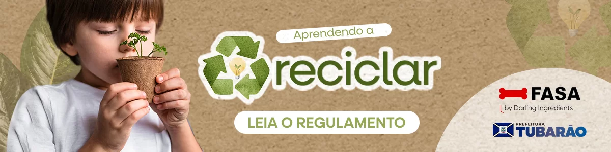 BANNER DO REGULAMENTO APRENDENDO A RECICLAR 2025