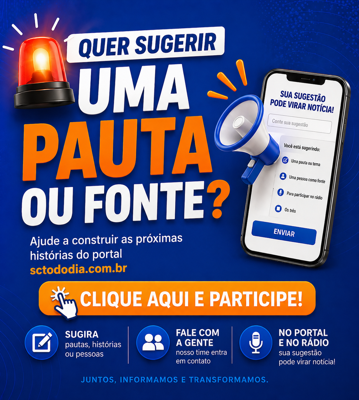 QUER SUGERIR UMA NOTÍCIA?