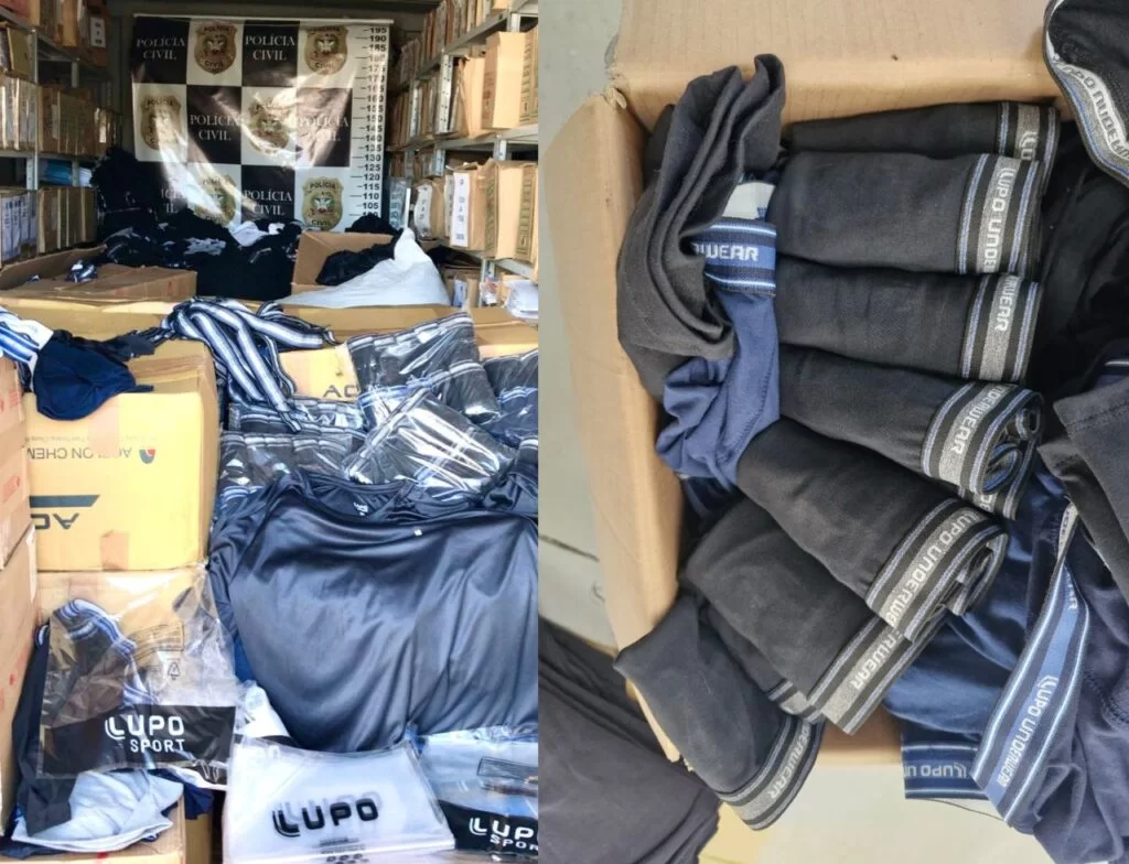 Polícia desarticula grupo de falsificadores de produtos Lupo em Araquari
