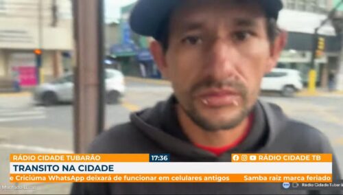 Repórter da Rádio Cidade Tubarão é agredido ao vivo