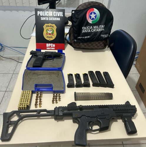 Homem é preso com arma de fogo e munições em Imbituba