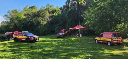 Buscas por homem desaparecido em rio são retomadas em Braço do Norte