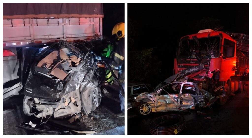 Acidente entre sete veículos deixa um morto e dez feridos na BR-101 em Barra Velha
