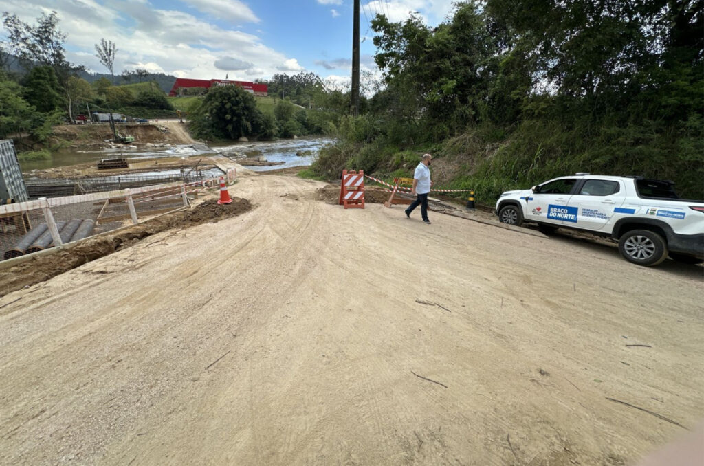 Laudo técnico confirma interdição temporária da Ponte da Represa em Braço do Norte. - Foto: Divulgação/PMBN