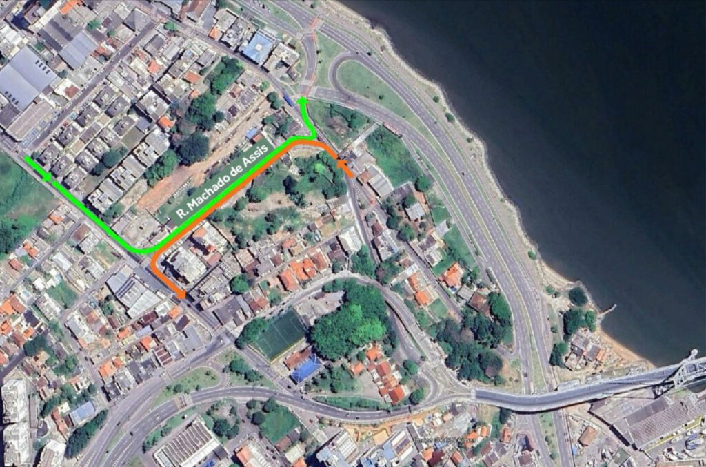 Mudança de sentido em via do Continente encurta trajeto e facilita acesso à Beira-mar. - Foto: Divulgação/PMF