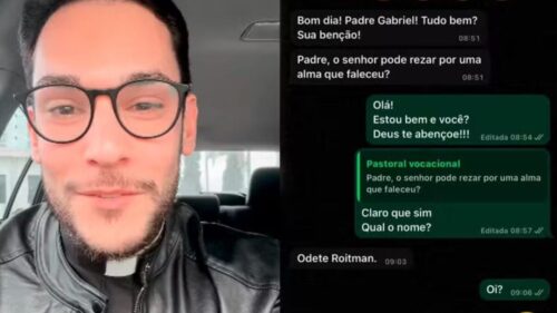 Pedido de oração para Odetet Roitman surpreende padre em Blumenau