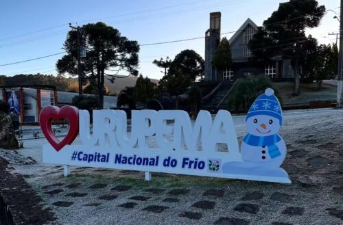 Urupema registra -1,5 °C e tem a menor temperatura desta segunda-feira em SC