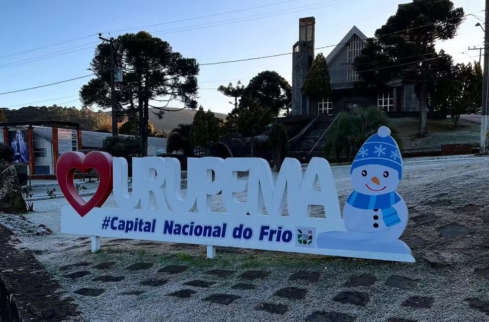 Urupema registra -1,5 °C e tem a menor temperatura desta segunda-feira em SC