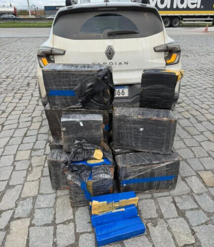 Ação policial conjunta resulta na apreensão de 250kg de maconha na BR-101 em Itajaí