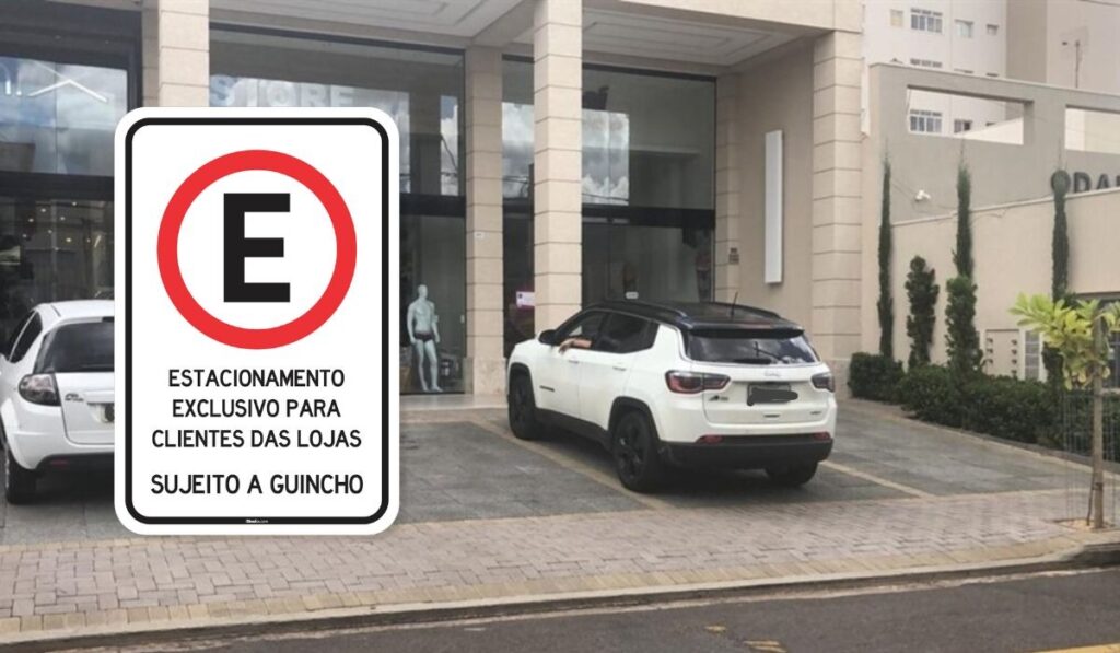 Placas de “exclusivo para clientes” em vagas públicas não têm validade legal