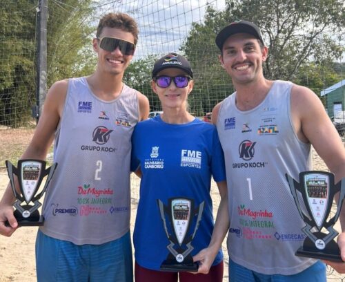 Atletas de Balneário Camboriú brilham no Circuito Catarinense de Vôlei de Praia