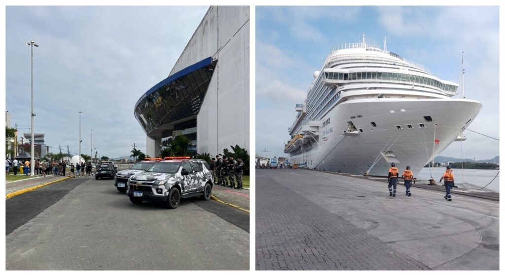 Policiamento reforçado marca início da temporada de transatlânticos em Itajaí