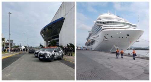 Policiamento reforçado marca início da temporada de transatlânticos em Itajaí