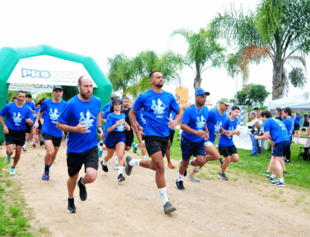 Desafio Azul reúne mais de 200 participantes em ação de saúde masculina em Capivari de Baixo. Foto: Divulgação