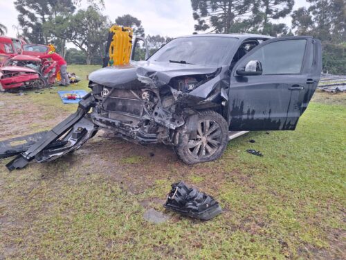 Duas pessoas morrem e bebê fica gravemente ferido em colisão frontal na SC-477, em Itaiópolis