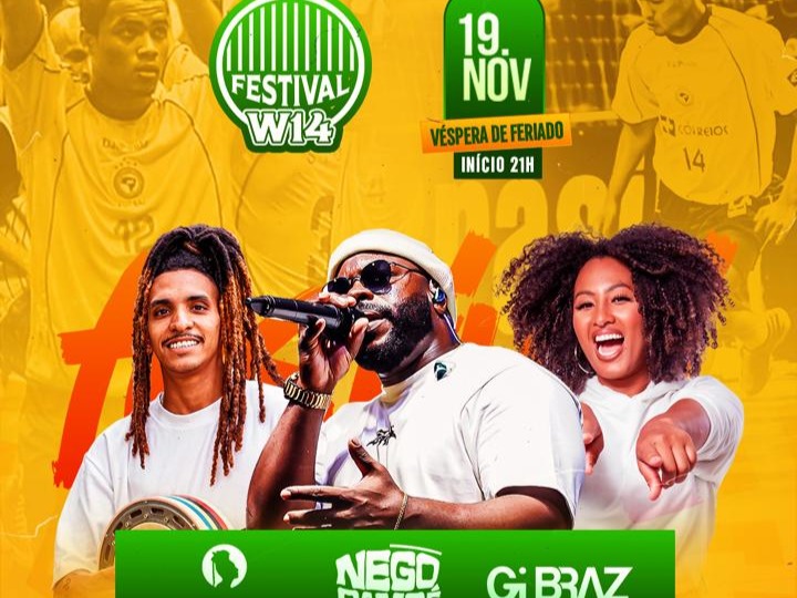 Festival W14 terá Jogo das Estrelas e atrações nacionais na véspera de feriado