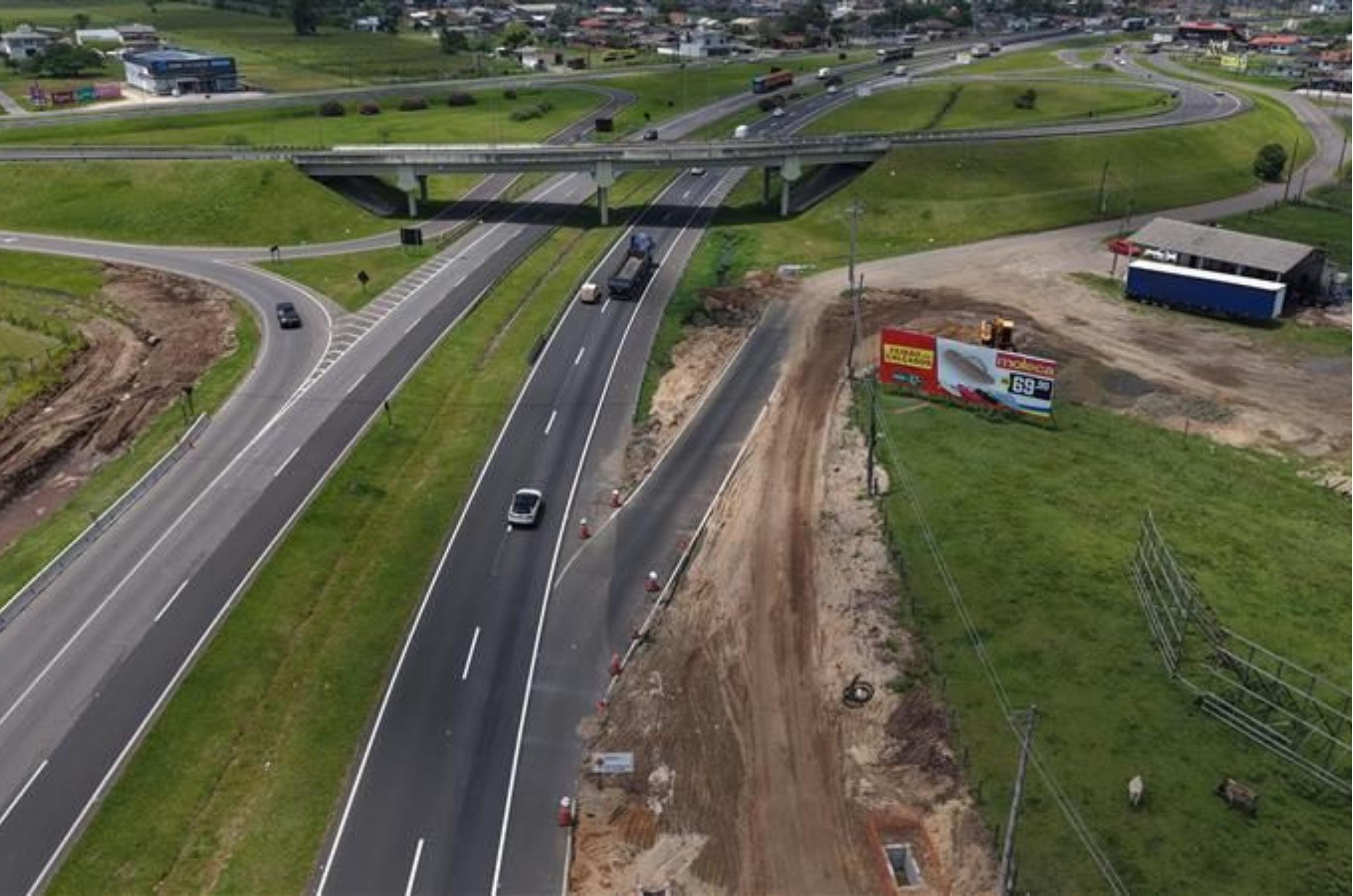 Obras alteram acesso a Araranguá pela BR-101 Sul por até 15 dias