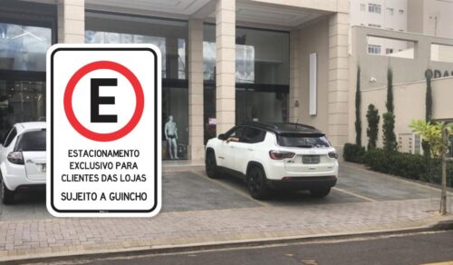 Placas de “exclusivo para clientes” em vagas públicas não têm validade legal
