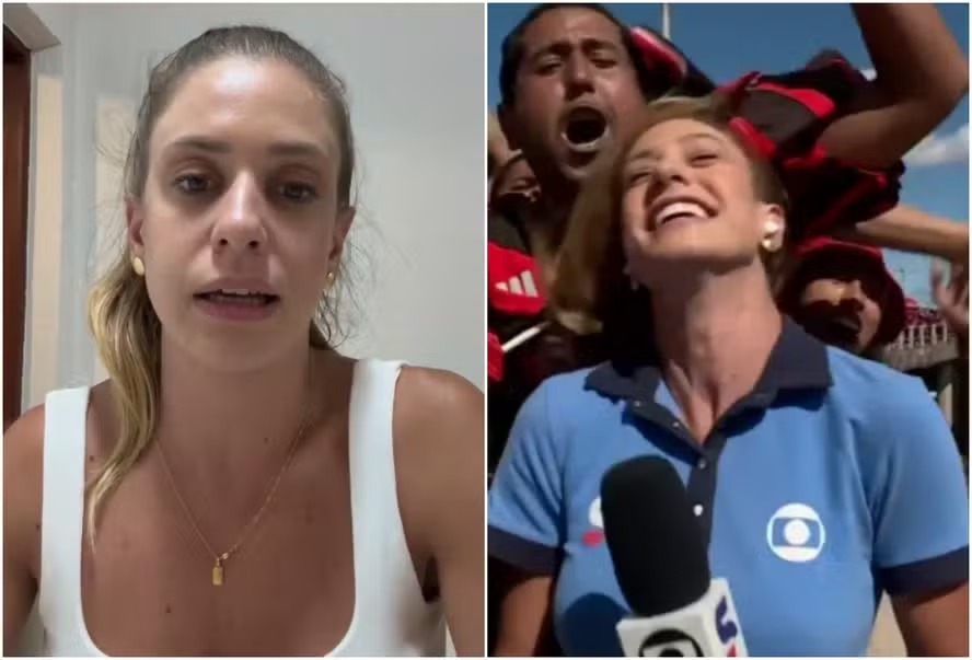 Repórter catarinense da Globo é agredida durante cobertura da torcida do Flamengo