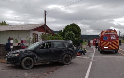 Mulher fica ferida após acidente de trânsito na SC-370 em Urubici