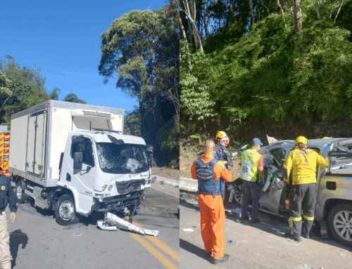 Acidente grave na BR-282 em Águas Mornas paralisa trânsito na manhã desta quarta