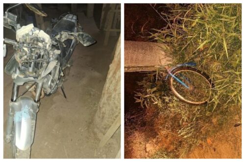 Colisão deixa ciclista morto e motociclista gravemente ferido na SC-445