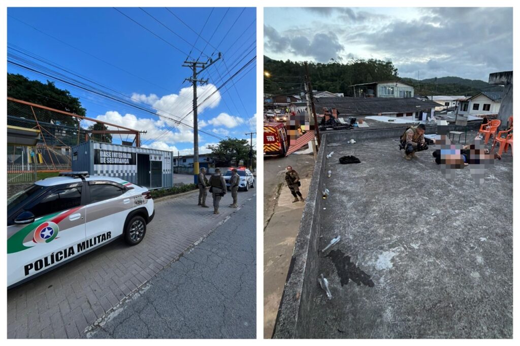 Ataque com fogos de artifício contra base policial em Itajaí resulta em dupla presa