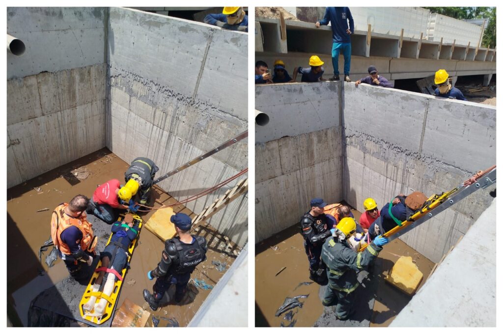 Queda em fosso deixa trabalhador ferido em Itajaí