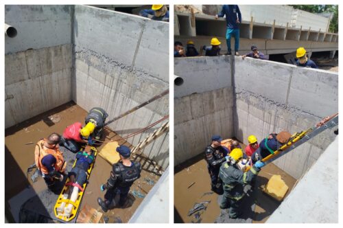 Queda em fosso deixa trabalhador ferido em Itajaí