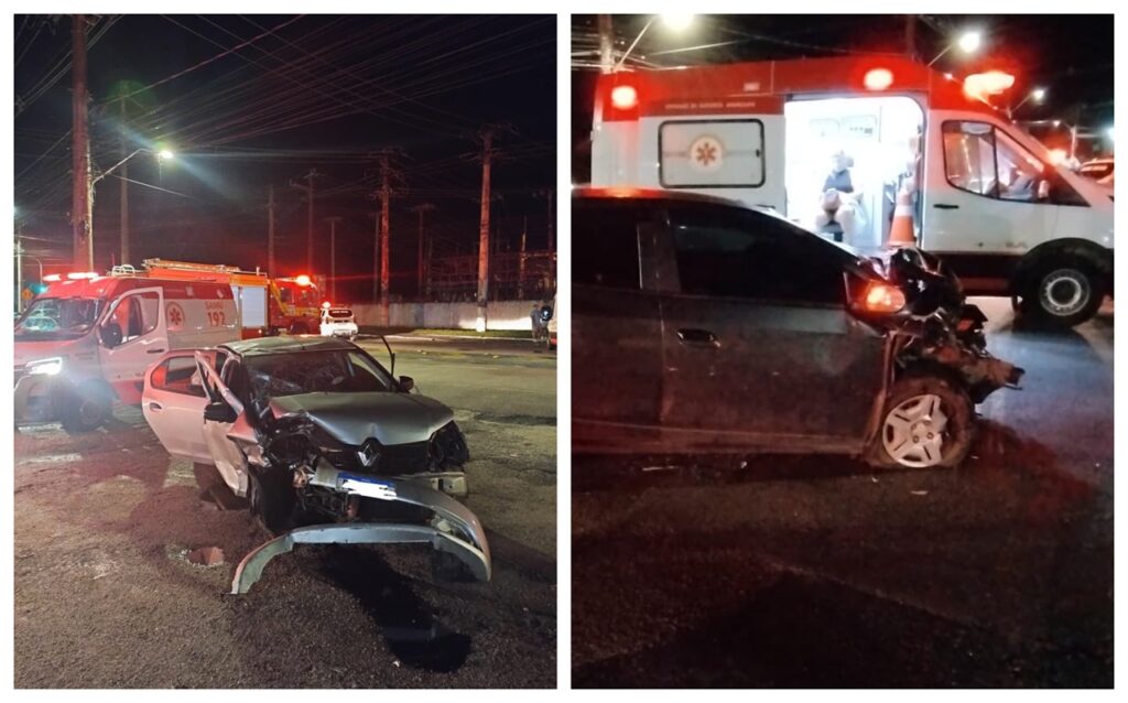 Colisão frontal entre dois automóveis na SC-405 deixa duas vítimas gravemente feridas em Florianópolis