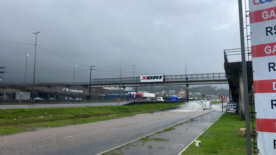 Biguaçu registra 111,6 mm de chuva e está entre as cidades mais atingidas em SC