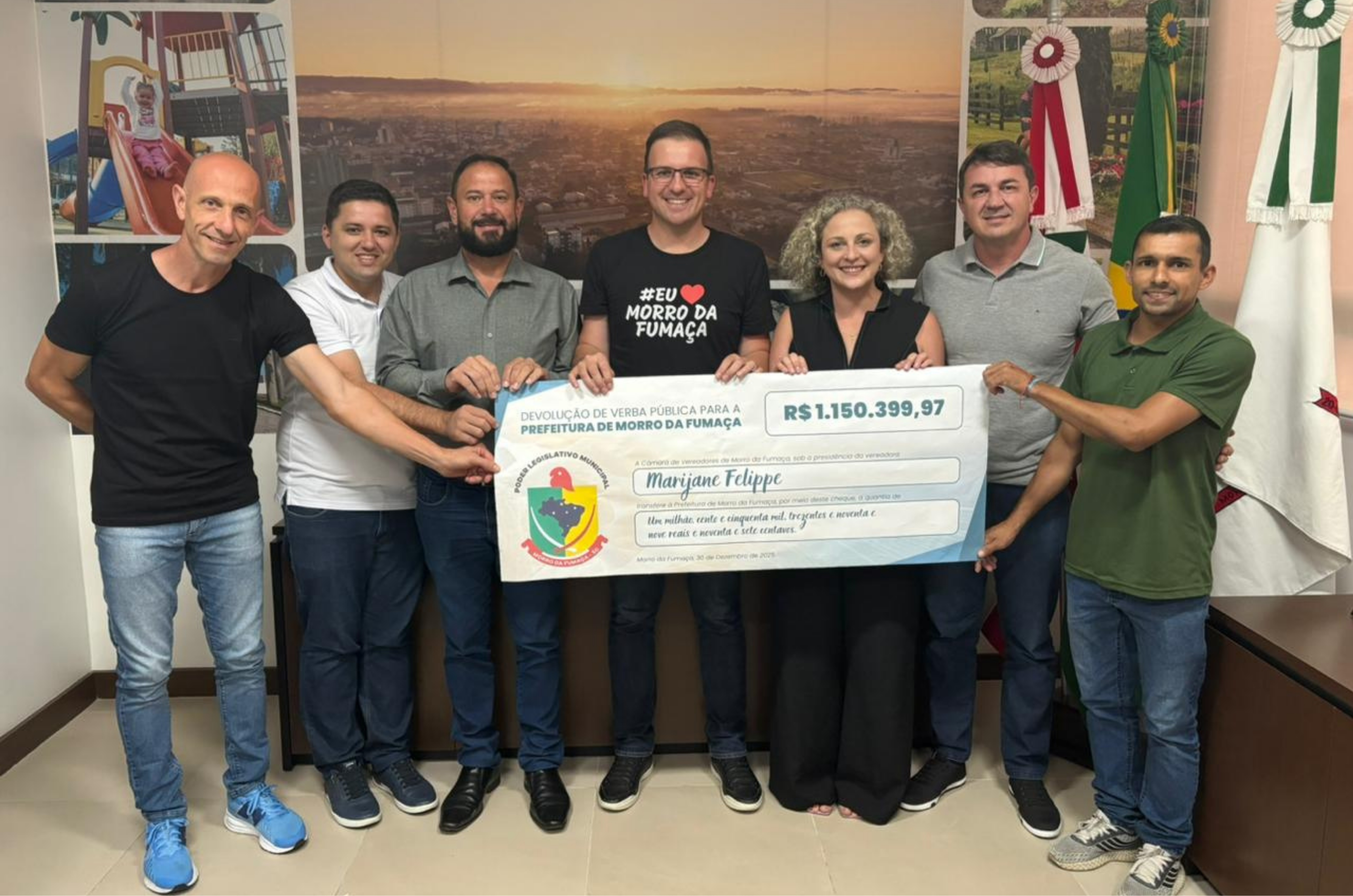 Câmara de Morro da Fumaça devolve R$ 1,15 milhão à prefeitura neste ano