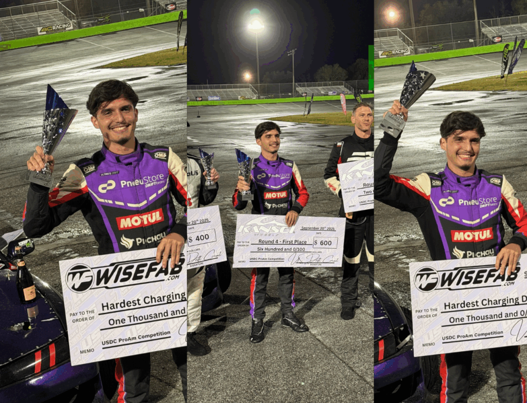 Catarinense faz história e vence etapa da Fórmula Drift ProAM nos EUA