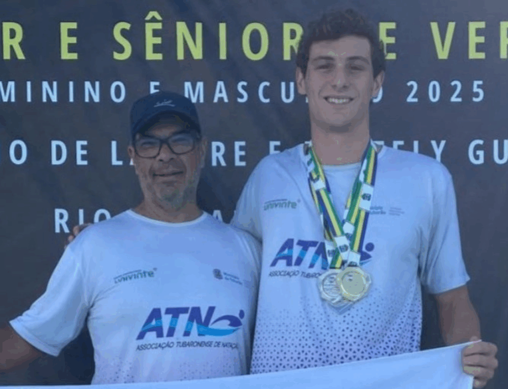 Rafael Carvalho conquista medalhas históricas para a natação de Tubarão no Brasileiro