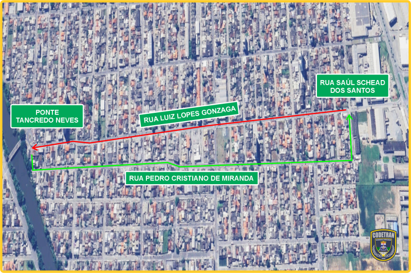 Itajaí implanta última etapa do binário das ruas Luíz Lopes Gonzaga e Pedro Cristiano de Miranda