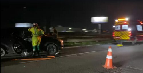 Motociclista morre e outra vítima fica ferida em grave acidente na BR-101 em Tijucas