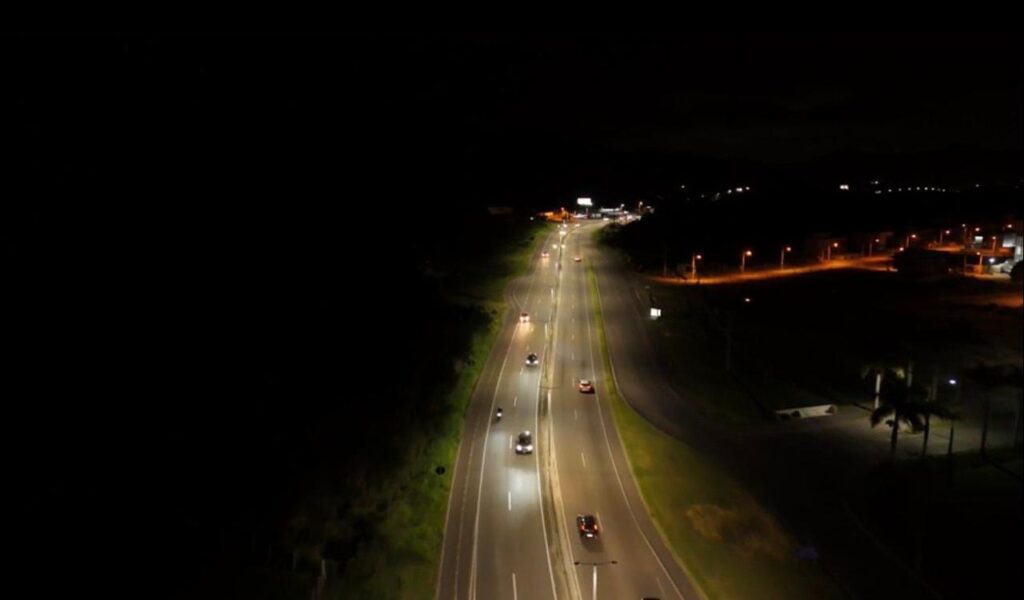 Nova iluminação em LED é inaugurada nas rodovias SC-401 e SC-403