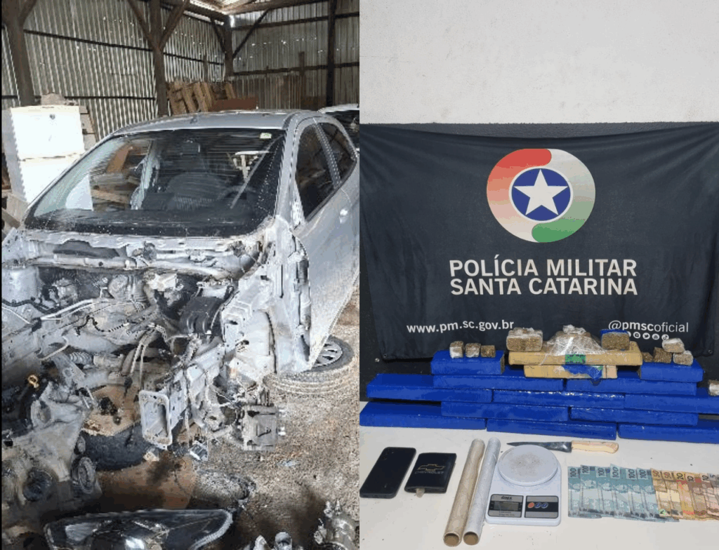 Operações da PM resultam em prisões por desmanche de veículos e tráfico de drogas em Itajaí