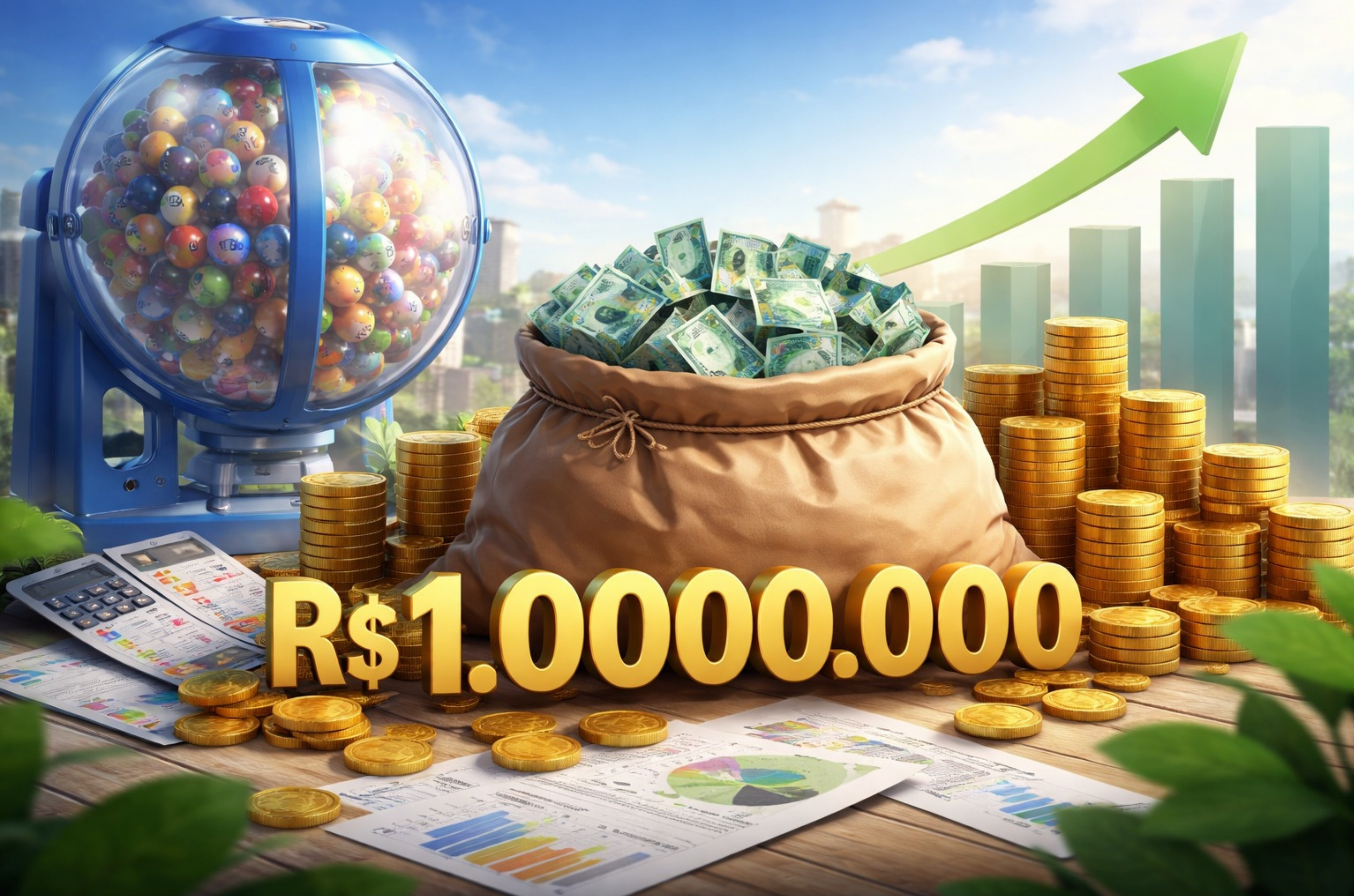 Quanto R$ 1 bilhão da Mega da Virada renderia em investimentos conservadores