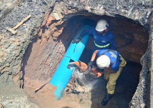 Rompimento de adutora afeta abastecimento de água em Itajaí e Navegantes
