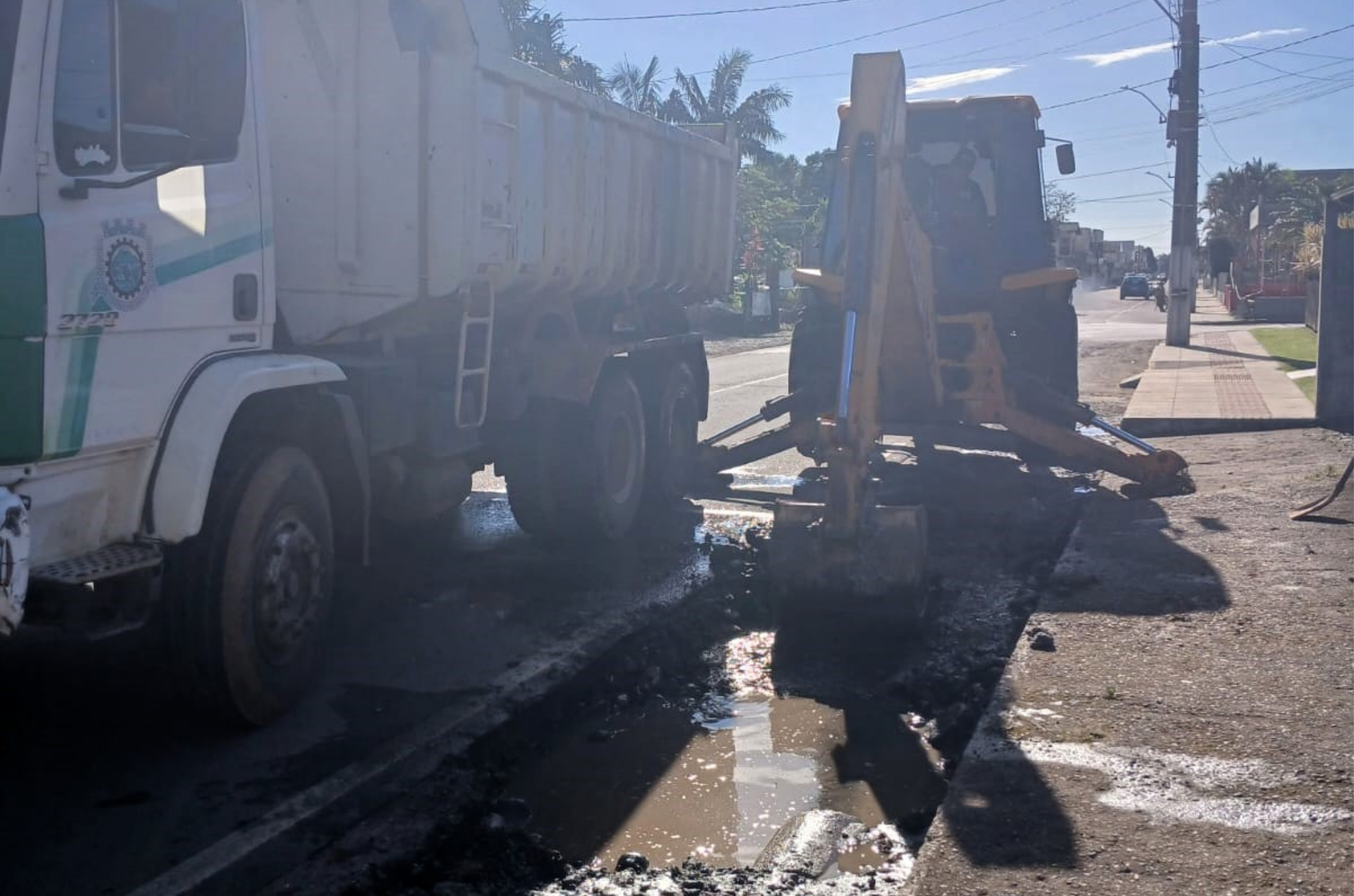 Vigilância Sanitária e Obras atuam contra esgoto a céu aberto em Timbé do Sul