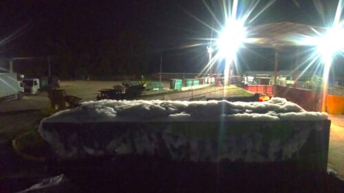 Container com resíduos perigosos é atingido por incêndio em Cocal do Sul