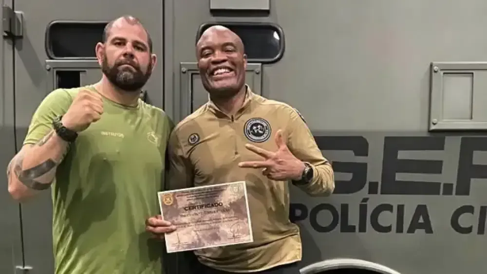 Anderson Silva inicia processo para se tornar policial nos Estados Unidos